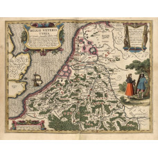 Kaart der Nederlanden in Romeinse tijd