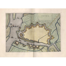 Kaart vestingwerken Sluis - 1652