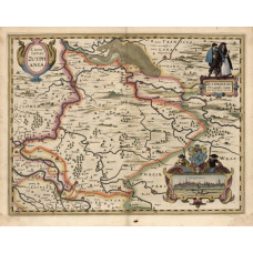 Kaart Graafschap Zutphen - Van den Keere - 1617