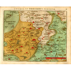 Kaart Twente en Bentheim - Ortelius - 1570 
