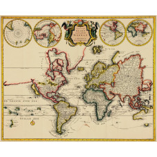 Wereldkaart - Wetstein - ca. 1720