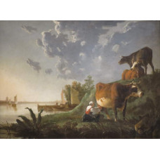 Avond in de weide - Albert Cuyp - ca. 1655