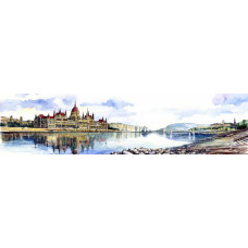 Boedapest - Hongarije - aquarel panorama 2
