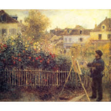 Claude Monet schildert in zijn tuin te Argenteuil - Renoir - 1873