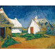 Drie witte huisjes in Saintes Maries - Van Gogh - 1888