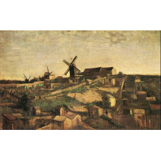 Gezicht op Montmartre met molens - Van Gogh - 1886