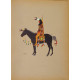 Kiowa krijger te paard - Stephen Mopope - 1929