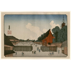 Gezicht op Asakusa - Utagawa Kuninao - 20er jaren