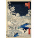 Boogbrug bij Meguro en de Zonsondergangsheuvel-Hiroshige-1857