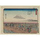 Edobashi en Nihonbashi bruggen in Edo - Hiroshige, 1852