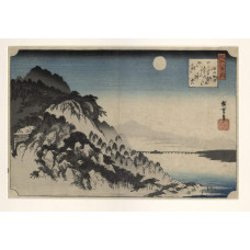 Herfst Maan bij de Ishiyama Tempel - Ando Hiroshige - 1834