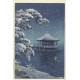 Het drijvende paviljoen te Katada in de sneeuw - Koitsu 