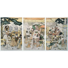Het huis waar garnalen verkocht worden - Utagawa_Toyokuni I 