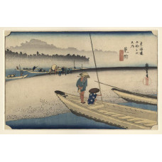 Riviergezicht bij Mitsuke Tenryû - Hiroshige, ca. 1833-'34