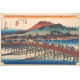 Sanjo brug te Kyoto - Utagawa Hiroshige - 1833-34