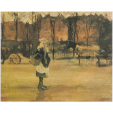 Meisje bij een halte - Van Gogh - 1882