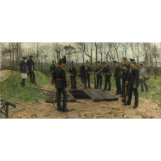 Militaire begrafenis - Isaac Israëls - 1882