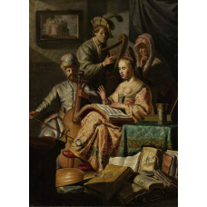 Musicerend gezelschap, Rembrandt Harmensz. van Rijn, 1626