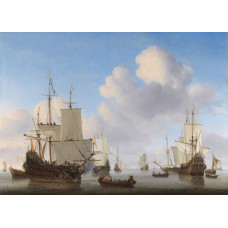 Nederlandse schepen bij windstilte - Willem van de Velde II