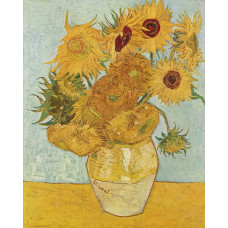 Vaas met twaalf zonnebloemen - Van Gogh - 1888