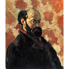 Zelfportret voor roze achtergrond - Paul Cézanne -  ca. 1875