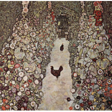 Tuin met kippen - Gustav Klimt - 1917
