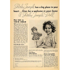Shirley Temple pop advertentie - april 1936