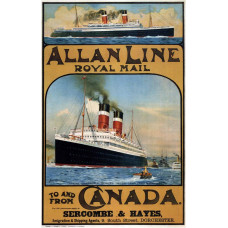 Allan Line Royal Mail poster - 1913