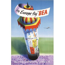 BEA poster Europe - 1948