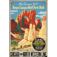 Brice Canyon poster - Chicago & Northwestern Line - 1935