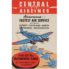 Central Airlines poster - 1949