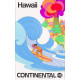 Continental Airlines poster Hawaii 
