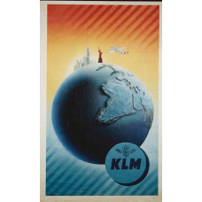KLM World poster - 50er jaren