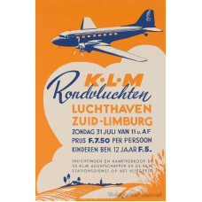 KLM poster rondvluchten Zuid-Limburg