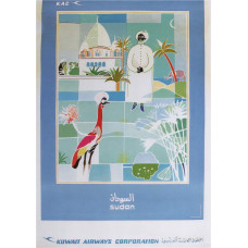 Kuwait Airways - Soedan poster - 1960