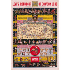 Levi's roundup of cowboy lore poster - 1933 