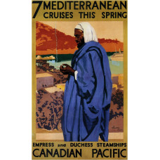 Mediterranean Cruise poster - Canadian Pacific - 1930