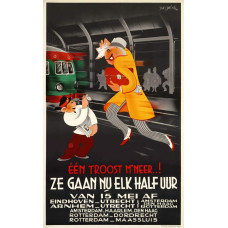 NS poster halfuurdienst, 1939