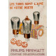 Philips Miniwatt radiobuizen poster - Frans, ca. 1930