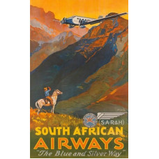 South African Airways poster - ca. 1937