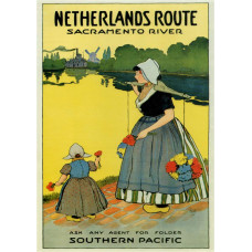Southern Pacific - Netherlands Route poster - 1925