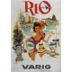 Varig poster Rio de Janeiro - 1960 