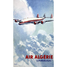 Air Algerie poster Constellation - 1955