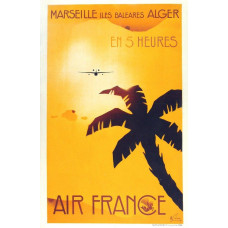 Air France poster - Balearen en Algiers - 1935