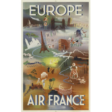 Air France - Europe poster - 1949