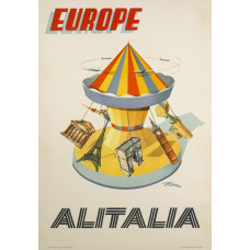 Alitalia poster Europa - ca. 1956