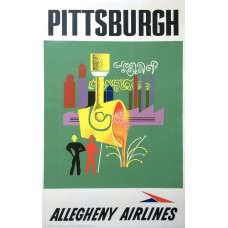 Allegheny Airlines poster Pittsburgh - 50er jaren