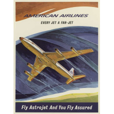 American Airlines poster Every jet a fan jet - 1964