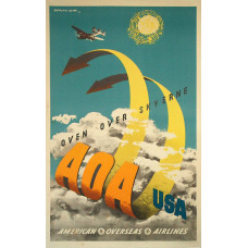 American Overseas Airlines - Deense poster