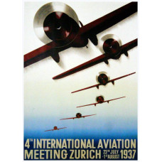 Aviation Meeting Zürich poster - 1937